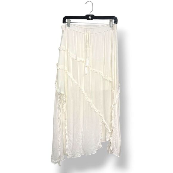 Blue Blossom Dresses & Skirts - Boho Asymmetrical Maxi Skirt - Ivory